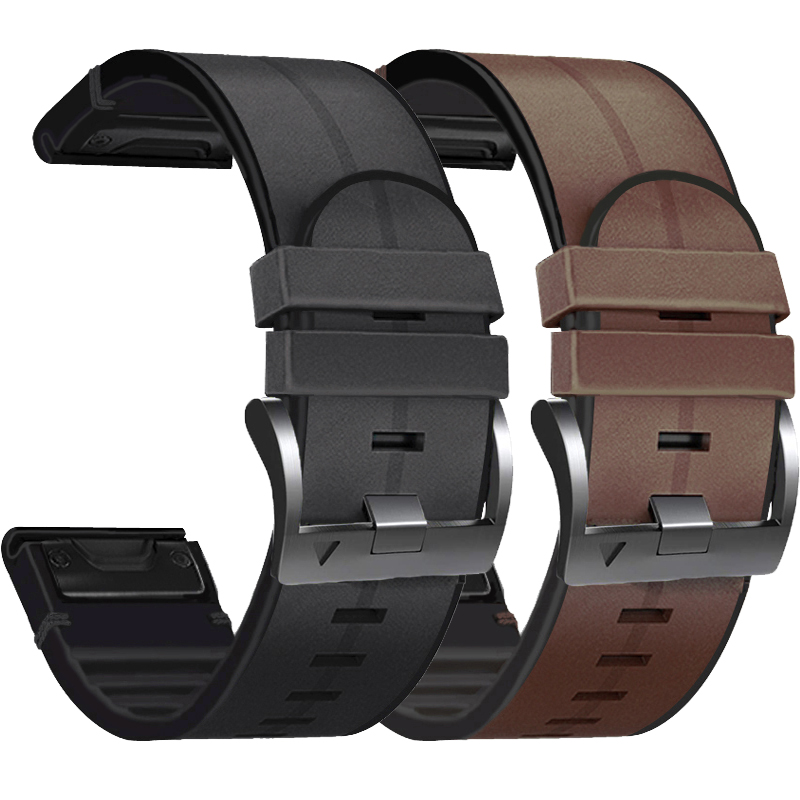 Silicone Watch Band 22Mm - حزام ساعة من الجلد والسيليكون مقاس