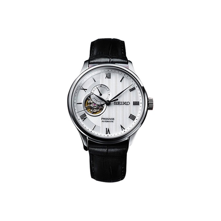 Seiko Watch Presage - ساعة سيكو بريسيج بحركة ميكانيكية وحزام