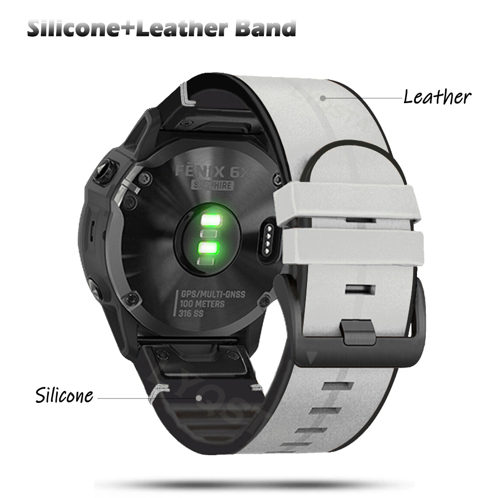 حزام ساعة من الجلد والسيليكون  - مراجعة Silicone Watch Band 22Mm وسعره