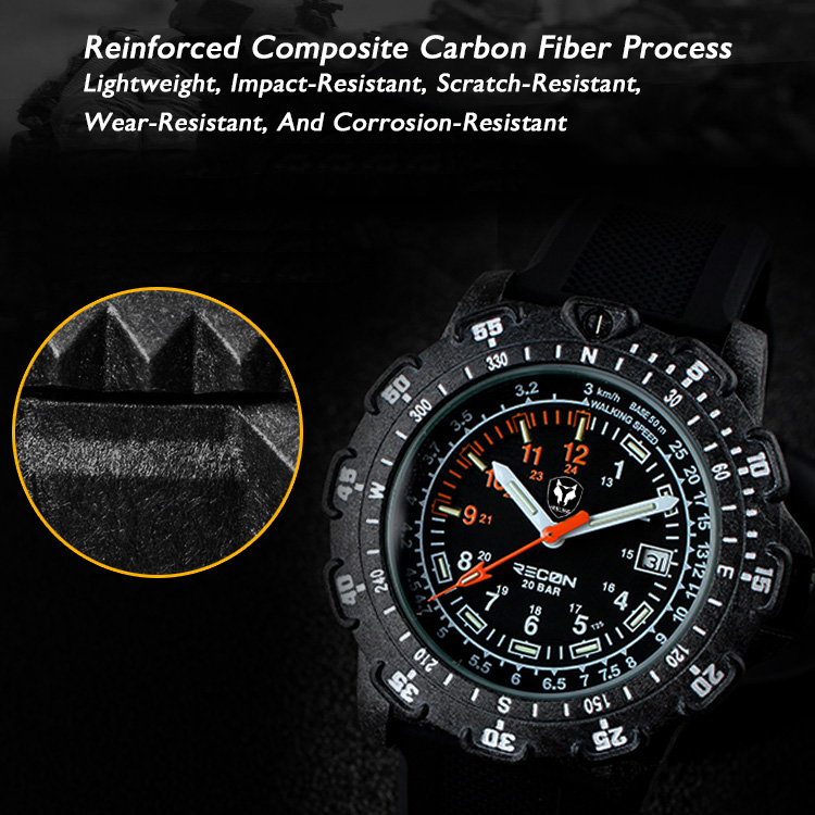 Hnlgnox رجالي الطيار الساعات ا - مراجعة Rubber Strap Diver وسعره