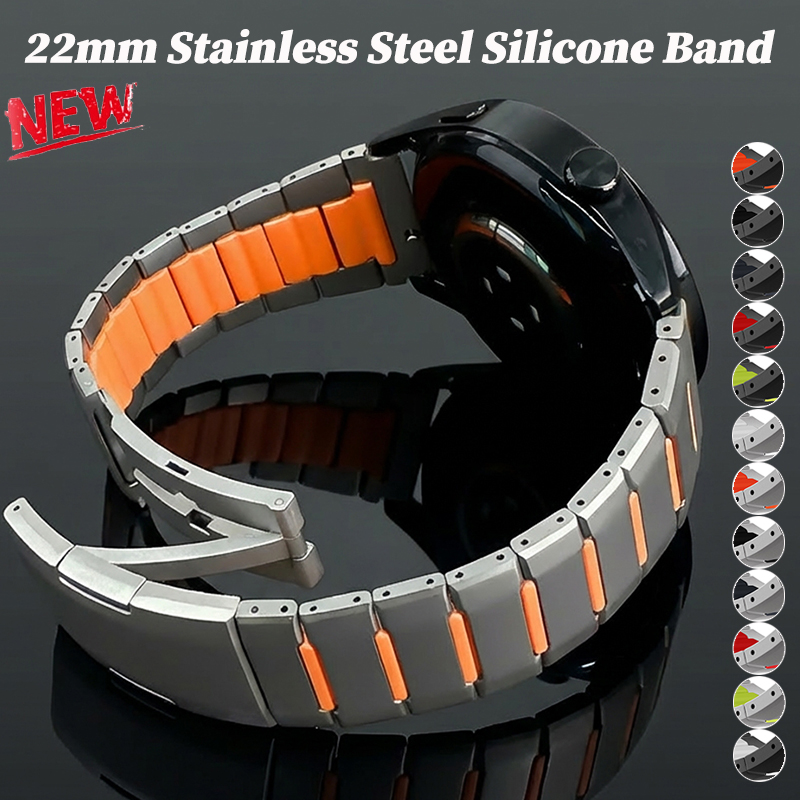 حزام سيليكون من الفولاذ المقاو - مراجعة Silicone Watch Band 22Mm وسعره