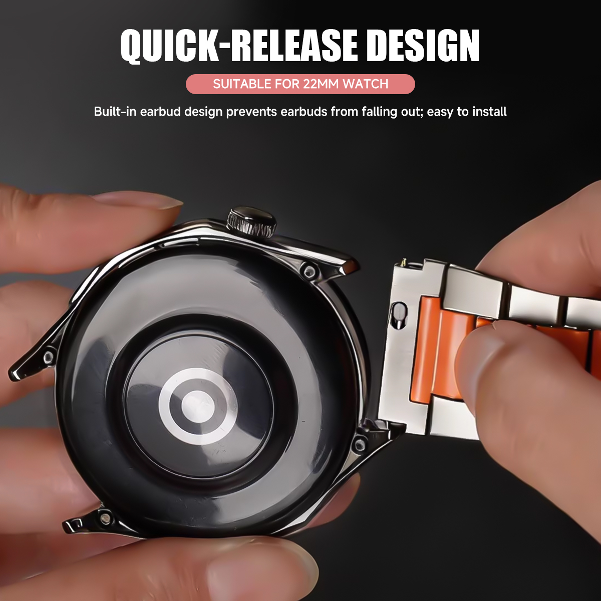 حزام سيليكون من الفولاذ المقاو - مراجعة Silicone Watch Band 22Mm وسعره