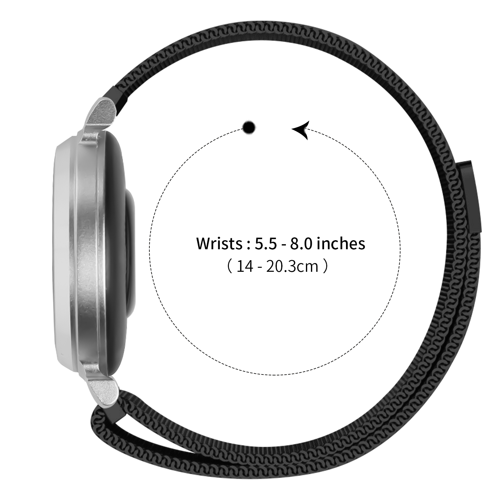 حزام ميلانيز 14 مم لساعة Garmi - مراجعة Milanese Loop Magnetic وسعره