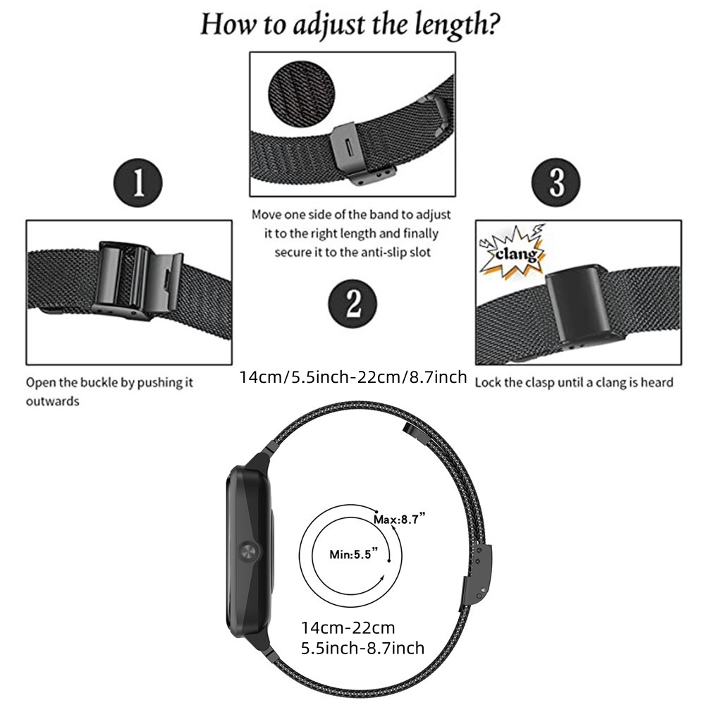 أربطة معدنية لـ Garmin Vivoact - مراجعة Mesh Strap Metal وسعره