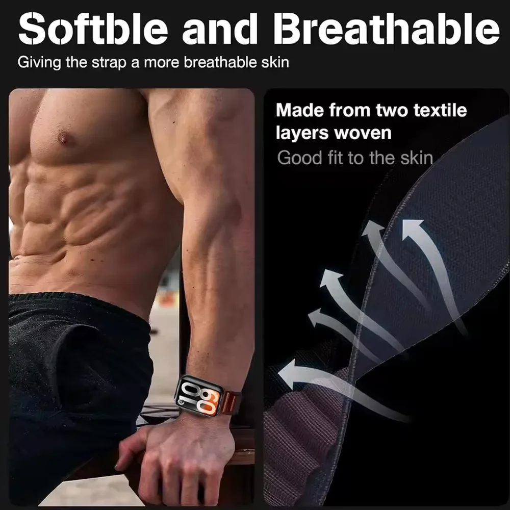 حزام نايلون لساعة Redmi Watch  - مراجعة Parachute Strap Elastic وسعره