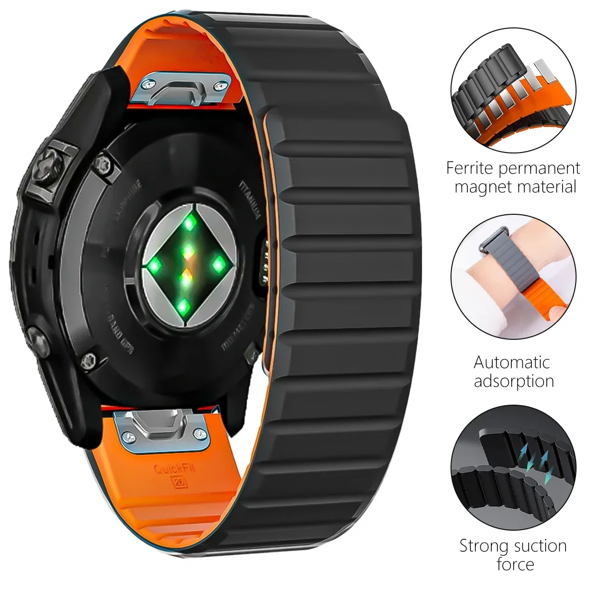 سوار ساعة سيليكون لغارمين فيني - مراجعة Silicone Watch Band 22Mm وسعره