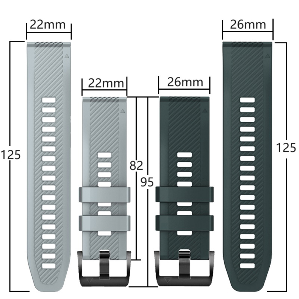 26/22 مللي متر حزام ساعة اليد  - مراجعة Silicone Watch Band 22Mm وسعره