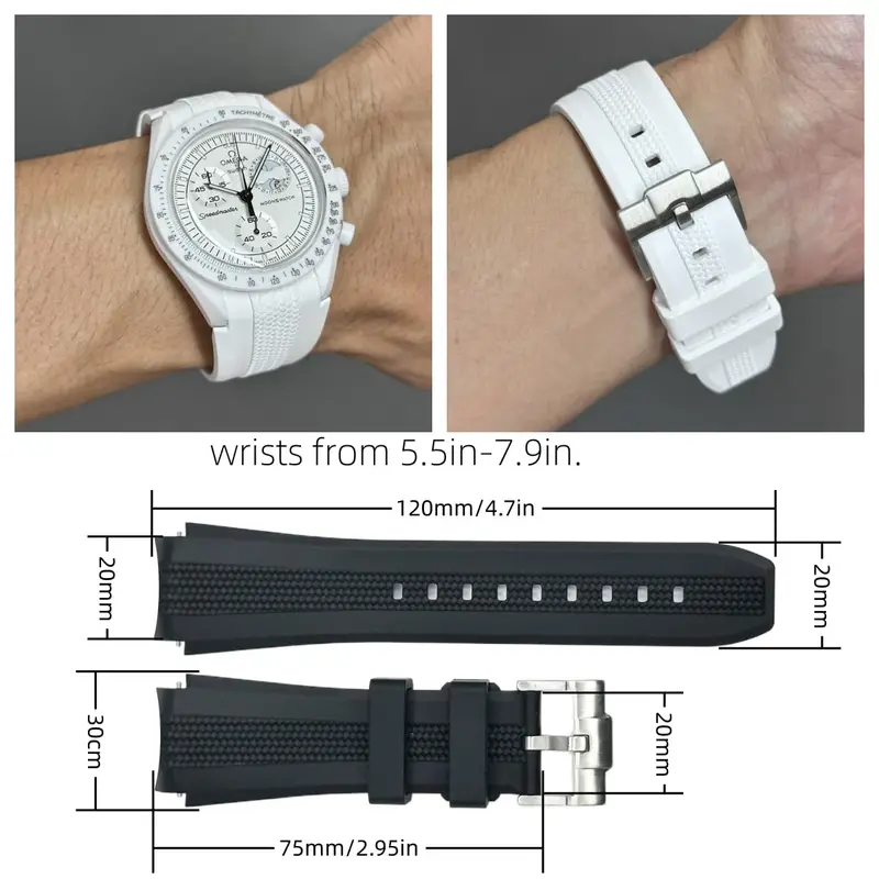 حزام ساعة سيليكون منحني 20 ملم - مراجعة Omega Watch Speedmaster وسعره